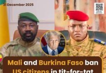 Mali and Burkina Faso impose travel ban on US citizens in tit-for-tat move